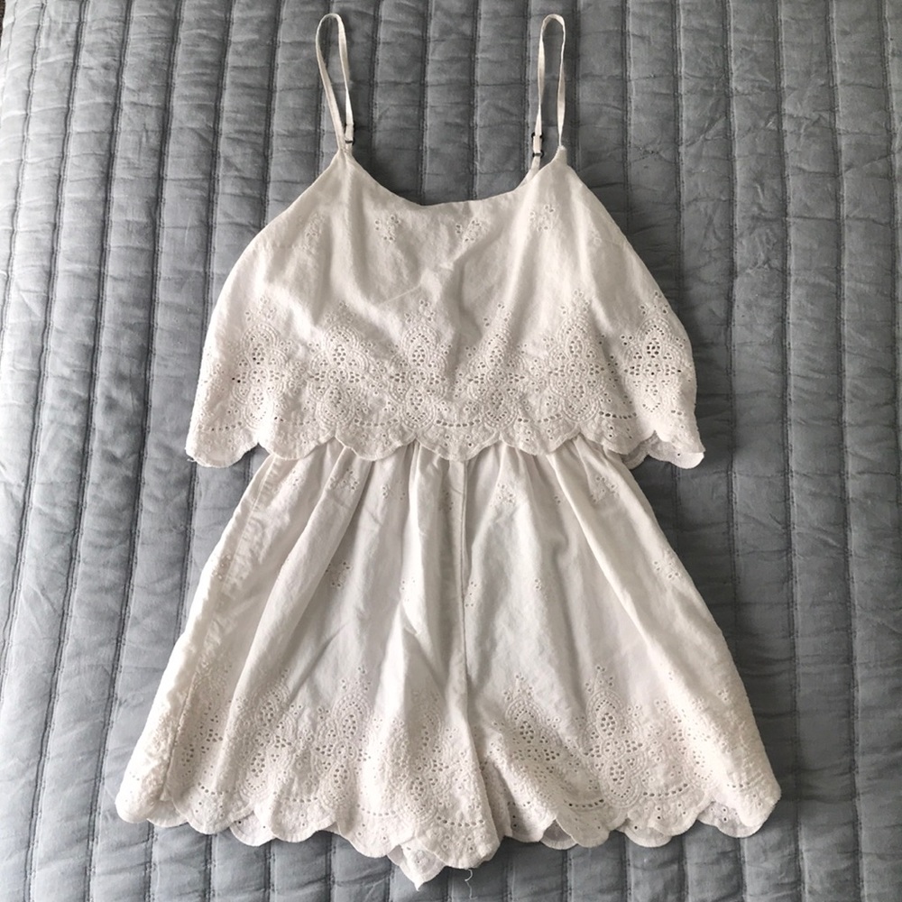 White lace romper